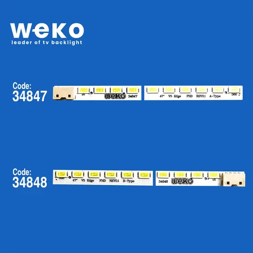 WKSET-5264 34847X2 34848X2 LG INNOTEK 47 V5 EDGE REV 0.4 (090918) 4 ADET LED BAR (66LED) alternatif görünüm