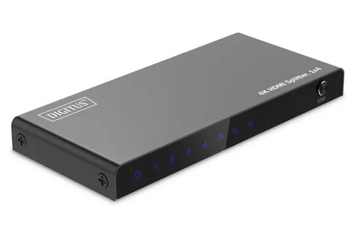 DIGITUS DS-55337 4K HDMI Çoklayıcı, 1x4, 4K/60Hz HDCP 2.2, EDID Kontrolü alternatif görünüm