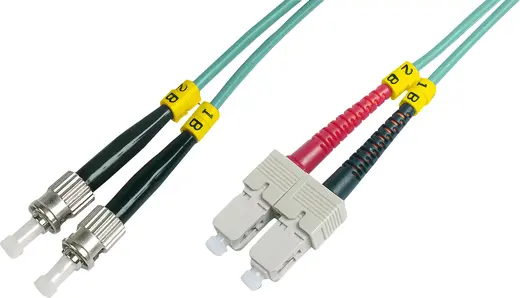 BEEK BC-FO-5STSC-10/3 ST-SC Fiber Optic Patch Cable, Multimode OM 3 50/125 Duplex, 3.0mm, LSZH, 10 meter