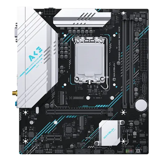 MAXUN B760M GAMING WIFI6E ACE DDR5 HDMI PCIE 4.0 1700p mATX görseli 5