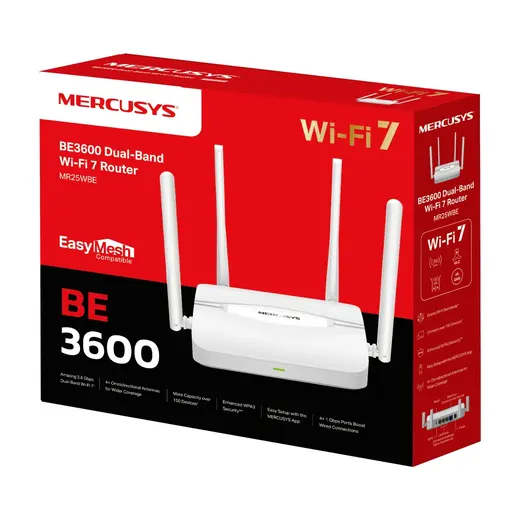 MERCUSYS MR25WBE Wıfı7 BE3600 Dual Band Router görseli 1