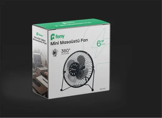 Feny FN-F87 Metal 360 Derece Dönebilen 6" Mini Masaüstü Fan alternatif görünüm