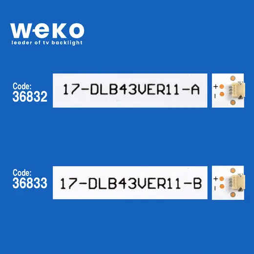WKSET-6023 36832X2 36833X1 17DLB43VER11-A/B 3 ADET LED BAR (7+7LENS) alternatif görünüm