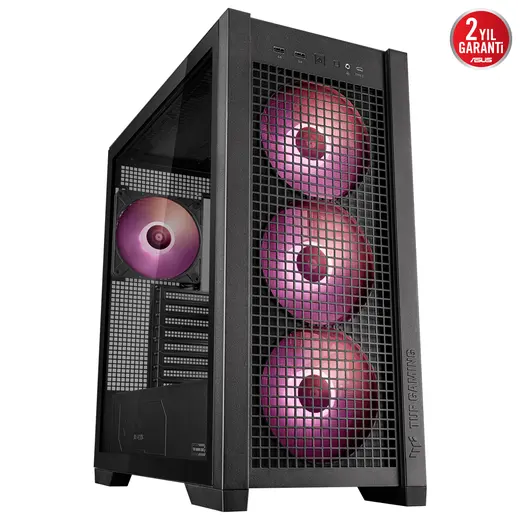 Asus TUF GAMING GT302 Siyah Temperli Cam EATX Mid Tower Fanlı ARGB Kasa