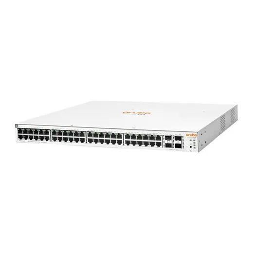 HPE ARUBA ION 1930 JL686B 48 PORT GIGABIT+4X10GB SFP YÖNETİLEBİLİR L2+ RACKMOUNT 370W POE SWITCH görseli 1