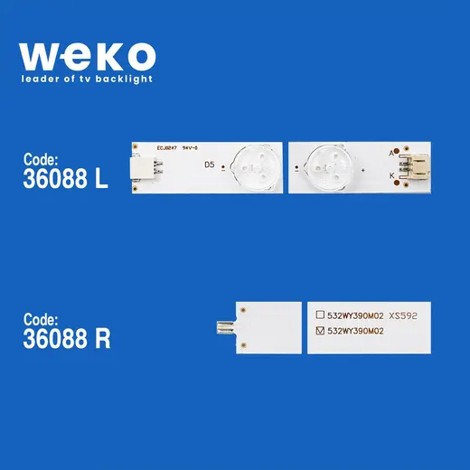 WKSET-6071 36088X4 0Y39D08-ZC21FG-02 303WY390039 4 ADET LED BAR alternatif görünüm