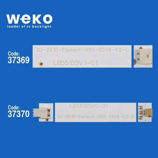 WKSET-6713 37369X5 37370X5 LB55135 V0_01/ LB55135 V1_01 10 ADET LED BAR alternatif görünüm