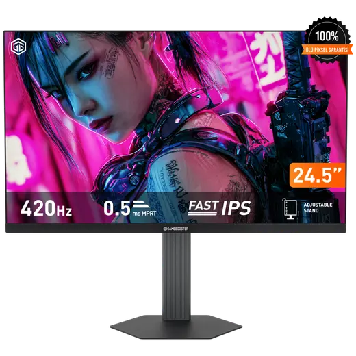 GAMEBOOSTER 24.5" FAST IPS ATLAS EF42 0.5MS 420HZ HDMI-DP Pivot Gaming Monitör 1920x1080 görseli 5