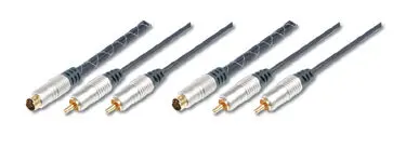 DIGITUS AK-AV 541 Ev Sinema Sistemleri İçin Yüksek Kalite Audio Kablosu, 4 pin S-VHS Erkek