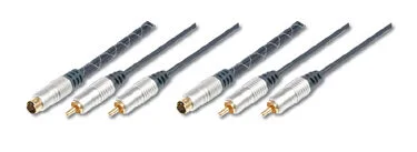 DIGITUS AK-AV 541 Ev Sinema Sistemleri İçin Yüksek Kalite Audio Kablosu, 4 pin S-VHS Erkek