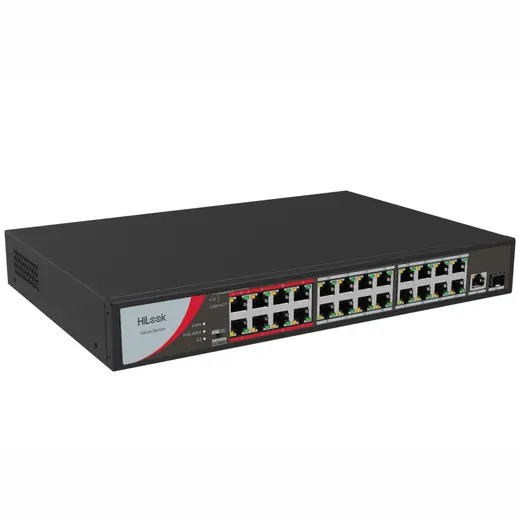 HiLook NS-0326P-230(B) 24Port 10/100 PoE+1x10/100/1000 RJ45+1xSFP Switch görseli 3