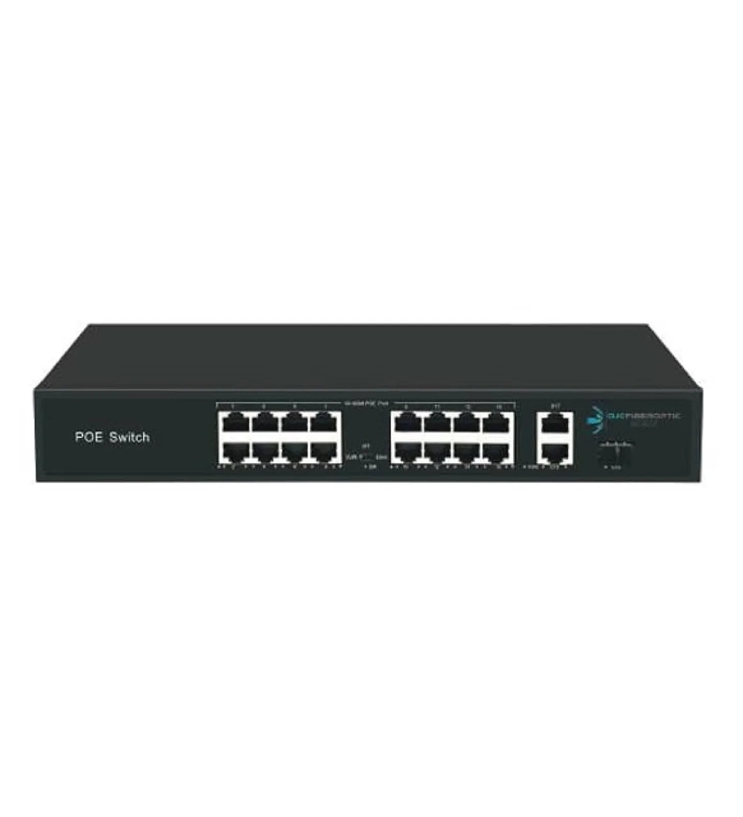 ODS 16port PoE 200w 2-Uplink 10/100 Yönetilemez Switch 08ODS-16P2U-200