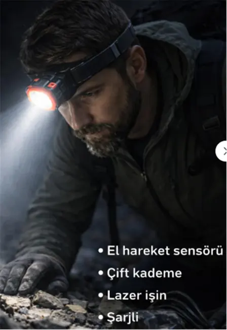 Everton RT-7005 Kafa Feneri Led ışık Ölçülü Aydınlatma alternatif görünüm