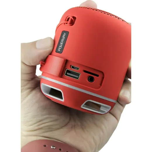 POWERWAY C4 TAŞINABİLİR SESE DUYARLI LED IŞIKLI BLUETOOTH HOPARLÖR SES BOMBASI görseli 3