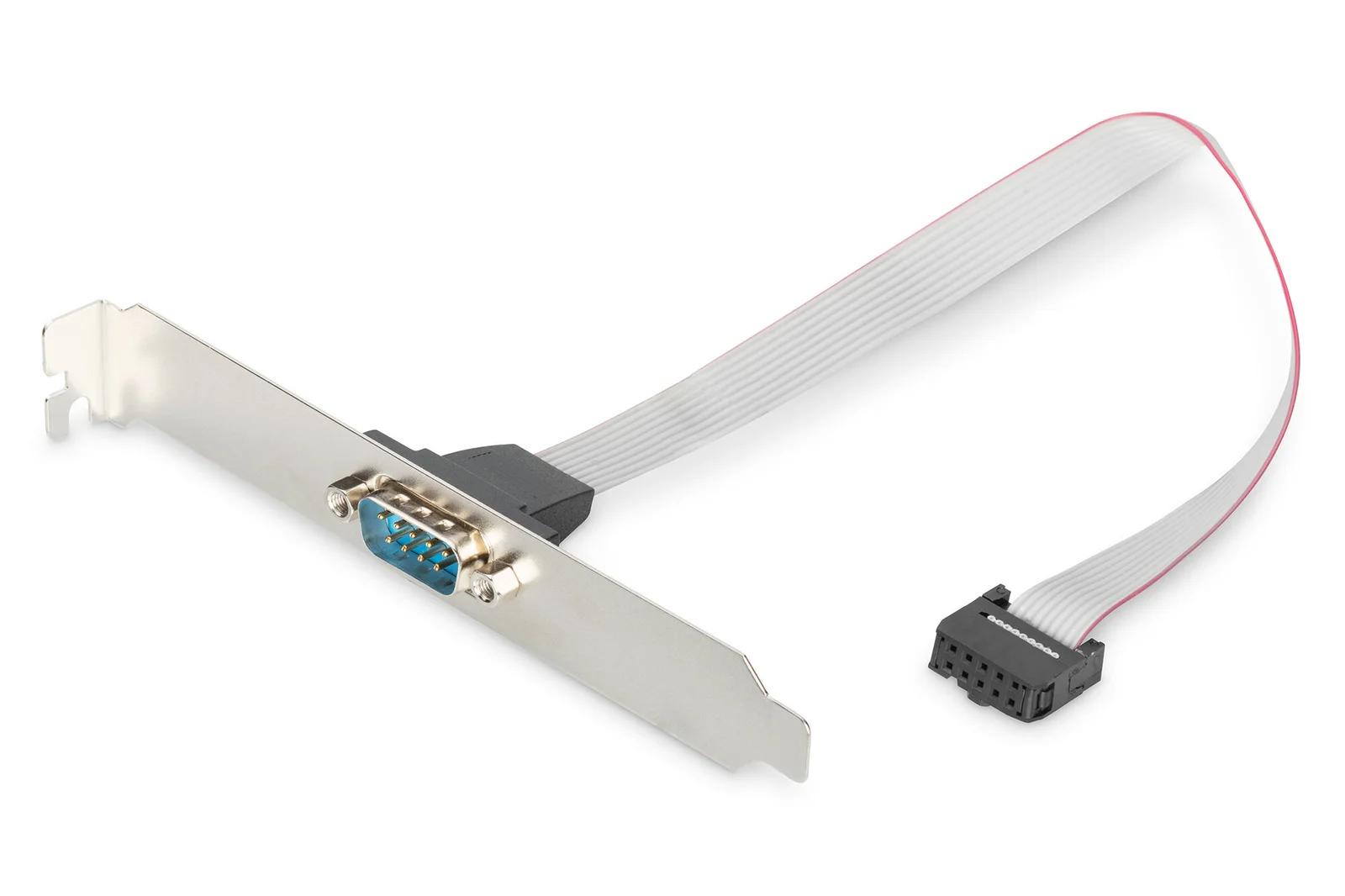DIGITUS AK-610300-003-E Seri yuva braket kablosu, D-Sub9 - IDC 2x5pin St/Bu, 0,25 m, seri, DTK, bej renk
