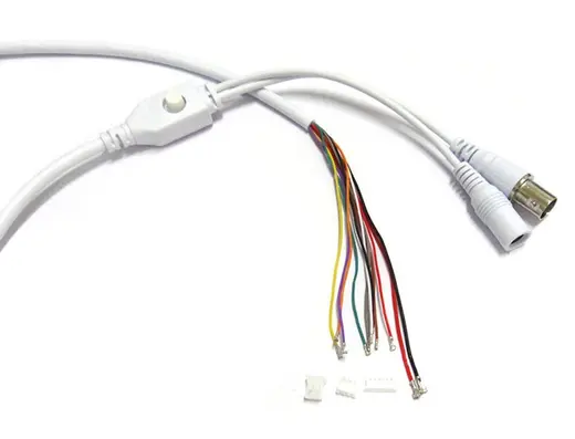 80 CM OSD BUTONLU 11 PİNLİ AHD/ TVI/CVI/ CVBS KAMERA KABLOSU UTC FEMALE BNC + FEMALE DC görseli 3