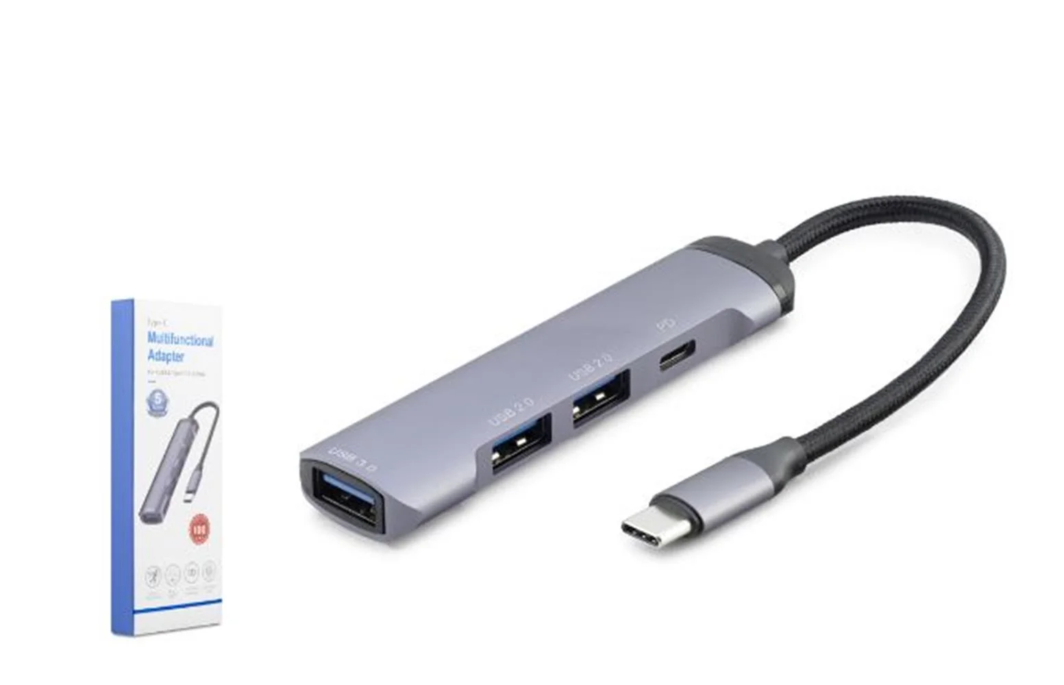 HADRON HDX7040 TYPE-C HUB 3-USB2.0 + USB3.0 GRİ