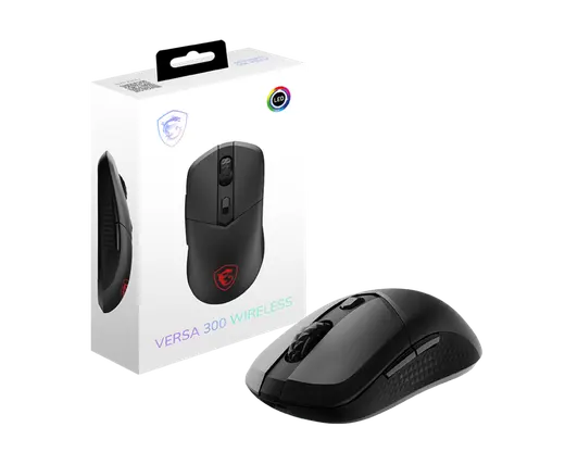 MSI GG Versa 300 Wireless Yüksek Hassasiyetli Kablosuz Siyah Oyuncu Mouse görseli 1