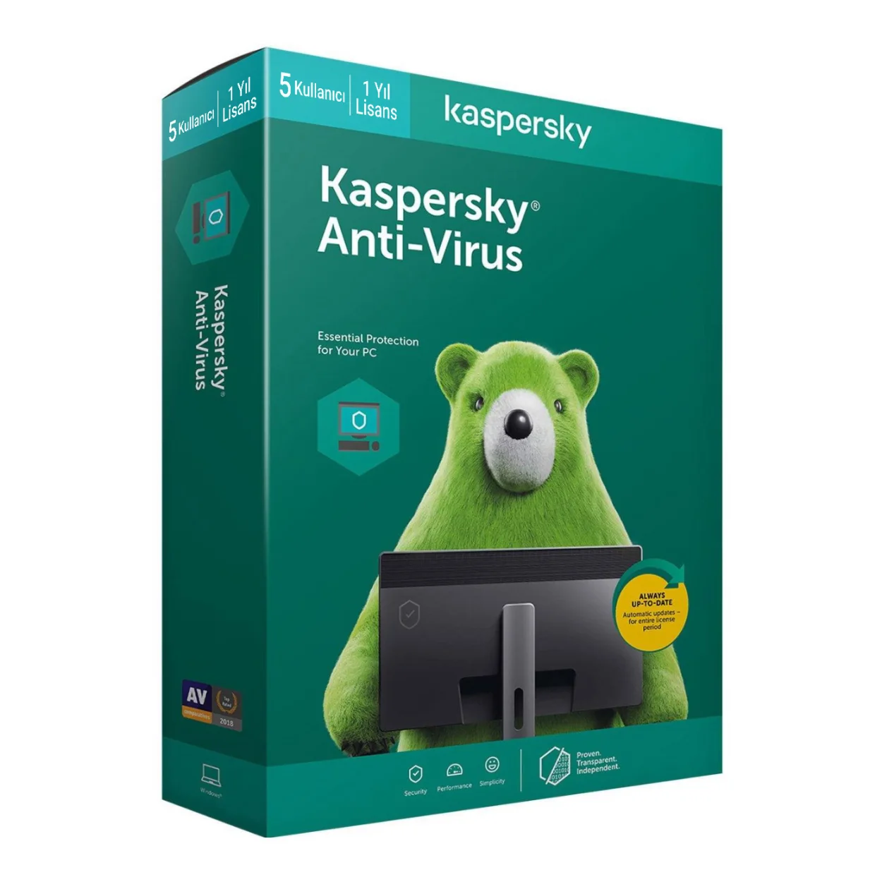 KASPERSKY Antivirüs Trk Kutu 1yıl 3kullanıcı