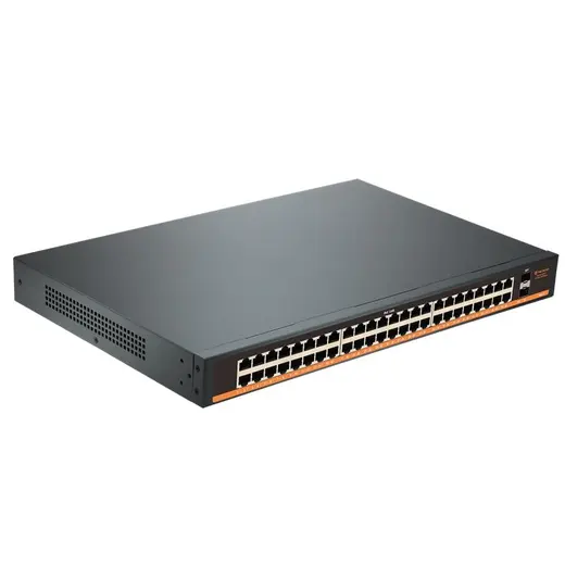 TIWOX TP-G4820-POE800W 48 PORT GIGABIT + 2X 1GB SFP UPLINK RACKMOUNT POE SWITCH görseli 2