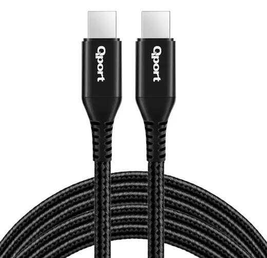 QPORT Q-TYPE-C3 3M TYPE-C 100W SUPER HIZLI PD SARJ VE DATA KABLOSU alternatif görünüm