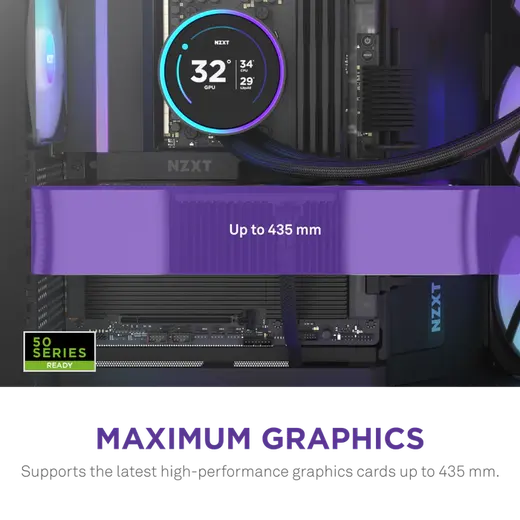 NZXT H9 FLOW RGB 2025 CM-H92FB-R1 Dual Chamber Gaming EATX PC Kasası görseli 5