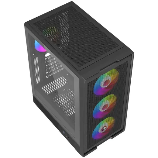 POWERBOOST 600W 80+ A601B 4-Rainbow Fanlı Gaming Mid-Tower PC Kasası görseli 6