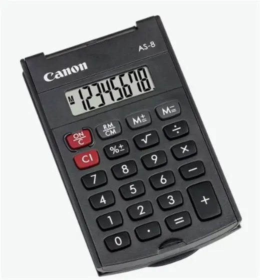 Canon AS-8 8 Hane Cep Tipi Kapaklı Hesap Makinesi