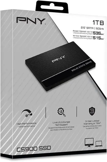 Pny 1TB CS900 3D NAND 2.5" SATA III 535-515 MB-s (SSD7CS900-1TB-RB) Ssd Harddisk alternatif görünüm