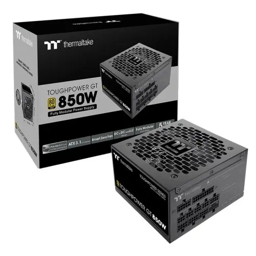 THERMALTAKE 850W 80+ GOLD TOUGHPOWER GT PS-TPT-0850FNFAGE-3 PCIE 5.0 Tam Modüler Power Supply görseli 1
