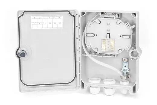 DIGITUS DN-968913 Dış Mekan Fiber Optik Sonlandırma Kutusu/Splice Box, 6 x SC/DX Adaptör/Coupler için, IP65 görseli 4