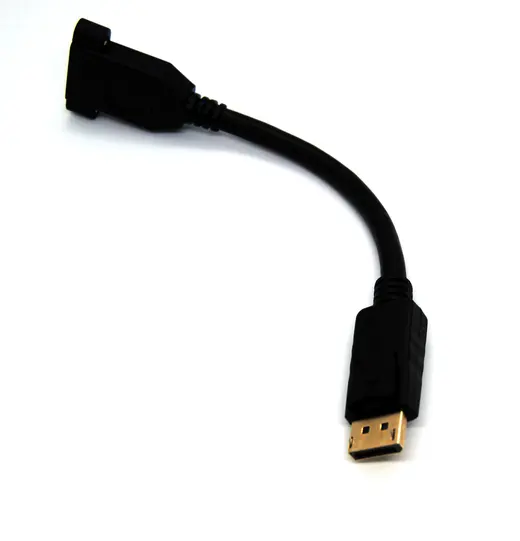 BEEK BC-DSP-ADP-PNL-DP-MF DisplayPort (DP) Panel Montaj Tipi Çevirici, DP Erkek <-> DP Dişi Vidalı, Altın Kaplama