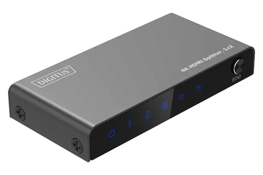 DIGITUS DS-55336 4K HDMI Çoklayıcı, 1 x 2, 4K/60Hz HDCP 2.2, EDID Kontrol özelliği alternatif görünüm