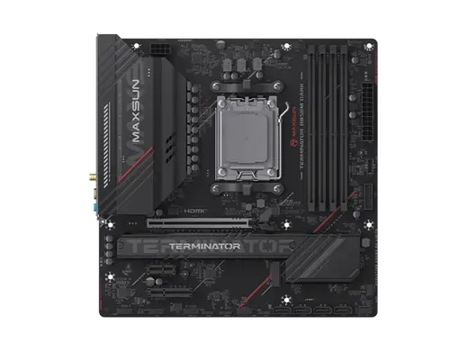 MAXUN TERMINATOR B850M DARK WIFI6 DDR5 HDMI-DP TYPEC PCIE 5.0 AM5 mATX görseli 5