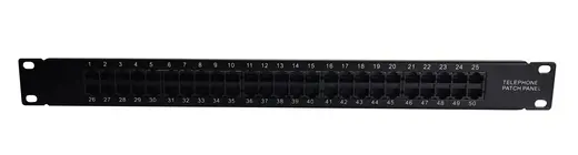 BEEK BN-PP-C3-50 50 port CAT 3 ISDN Patch Panel, zırhsız, 8P4C, LSA, 1U, kabinete monte edilebilir