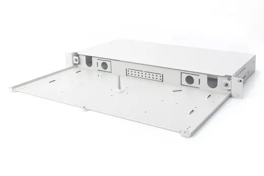 DIGITUS DN-96200-QL Sürgülü Boş Fiber Optik Sonlandırma Kutusu, Kilit Mekanizmalı, 1U, Ön Panel Haricen Temin Edilir alternatif görünüm