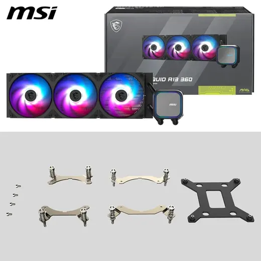 MSI 360mm MAG CORELIQUID A13 360 ARGB AM5-1851p Sıvı Soğutmalı İşlemci Fanı görseli 2