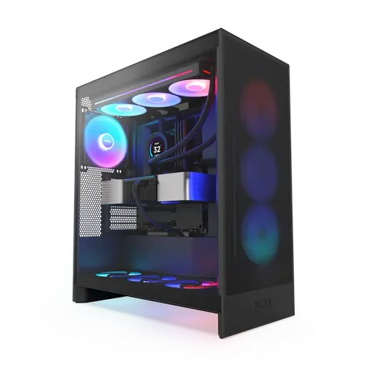 NZXT H7 FLOW 2024 CM-H72FB-R1 RGB Gaming EATX PC Kasası görseli 7