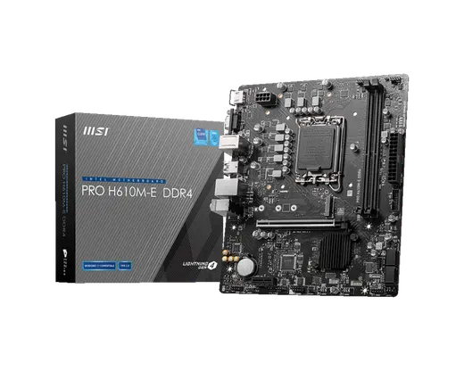 MSI PRO H610M-E DDR4 1700P DDR4 SES GLAN HDMI/VGA SATA3 USB3.2 mATX