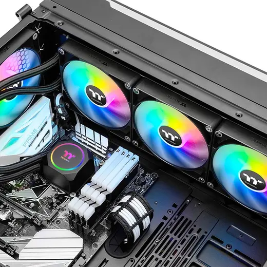 THERMALTAKE 420MM TH420 CL-W367-PL14SW-A ARGB AM5-1851p Sıvı Soğutmalı İşlemci Fanı görseli 3