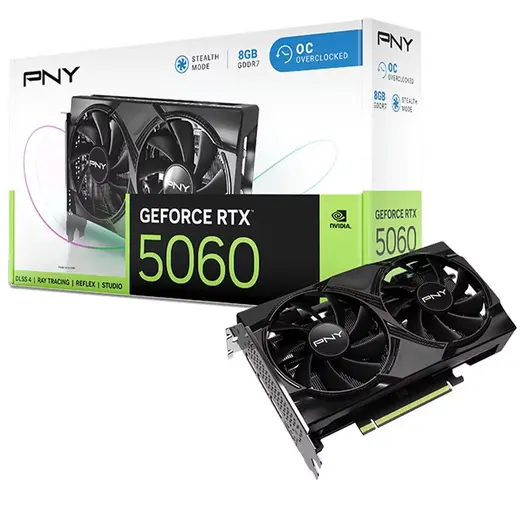 PNY RTX5060 8GB OC GDDR7 128bit HDMI DP PCIe 5.0 VCG50608DFXPB1-O görseli 5