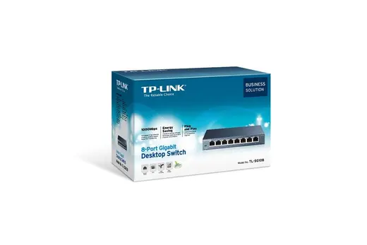 Tp-Link TL-SG108 8 Port 10-100-1000 Mbps Switch Çelik Kasa alternatif görünüm