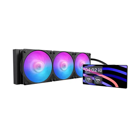 COOLERMASTER 360MM LCD MasterLiquid Core 360 MLW-D36M-A24PA-L1 ARGB AM5-1851p Sıvı Soğutmalı İşlemci Fanı görseli 3