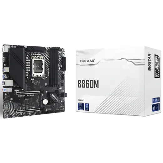 Biostar B860MT-E PRO Intel 1851p DDR5 8000 HDMI 2xDP 3xM2 mATX