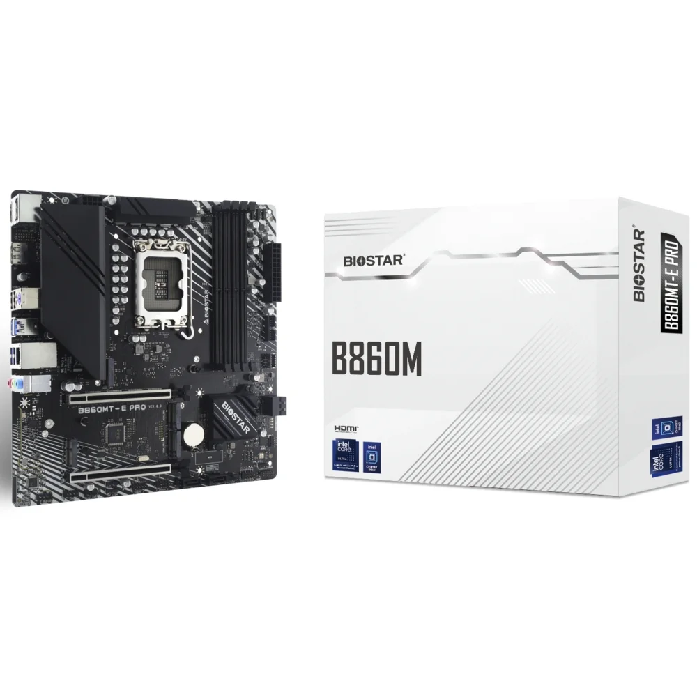 Biostar B860MT-E PRO Intel 1851p DDR5 8000 HDMI 2xDP 3xM2 mATX