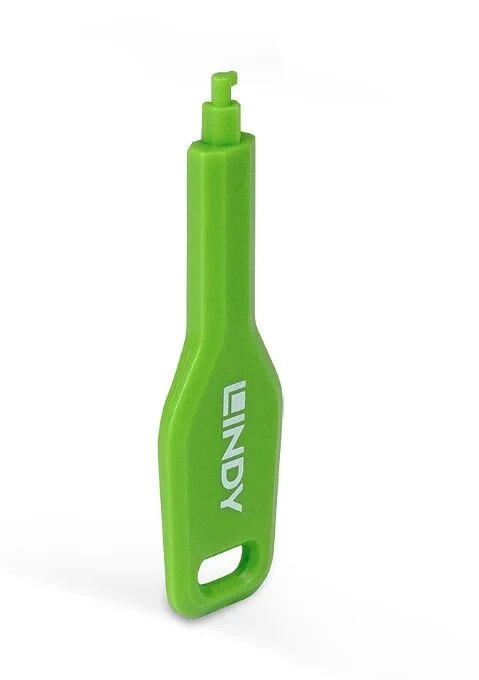 LINDY LIN-47911 SFP Port Kilidi, Yeşil Renk SFP Port Blocker key, Green
