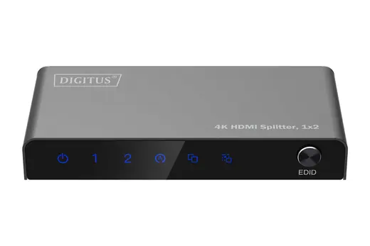 DIGITUS DS-55336 4K HDMI Çoklayıcı, 1 x 2, 4K/60Hz HDCP 2.2, EDID Kontrol özelliği