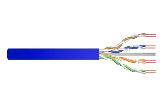 BEEK BC-500-UU6A-HF-B Category 6A U-UTP İç Mekan Data Kablosu 23 AWG LSOH Mavi Renk 500 metre