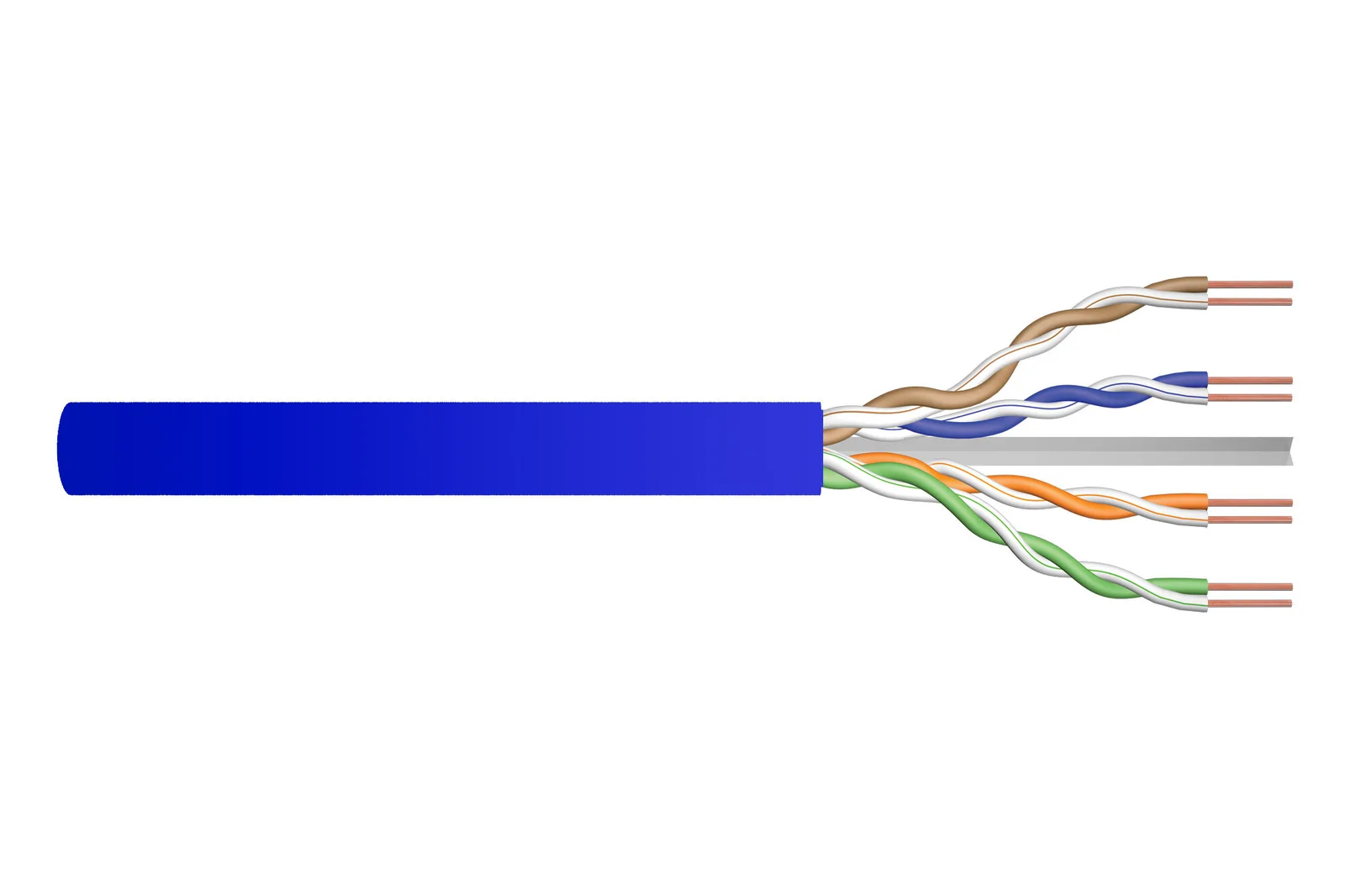 BEEK BC-500-UU6A-HF-B Category 6A U-UTP İç Mekan Data Kablosu 23 AWG LSOH Mavi Renk 500 metre