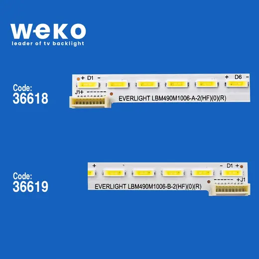 WKSET-5831 36618X1 36619X1 EVERLIGHT LBM490M1006-A-B 2 ADET LED BAR (60LED) alternatif görünüm